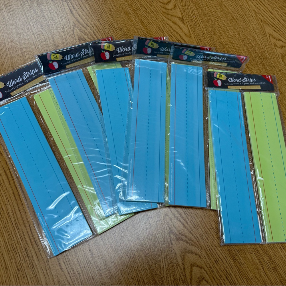 ✨5/$25✨Set of 180 Brand new blue and green sentence strips